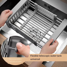 Load image into Gallery viewer, Over the Sink Expandable Drain Rack Colander Strainer Basket

