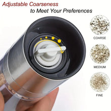 Load image into Gallery viewer, 2 in 1 Stainless Steel Salt and Pepper Grinder Set, Double Head, Refillable
